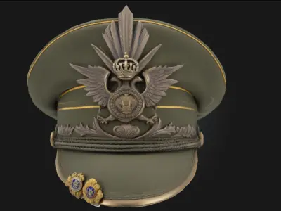 Imperial Commanders Cap  Authority Forged in Legacy 3D model