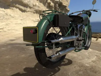 Motorcycle model BSA Y 13- 750  3D model