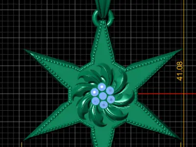 Starburst Pendant  3D print model