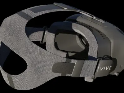 HTC VR Headset Low-poly 3D model
