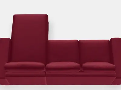 VIMLE 3-seat sofa with chaise longue 10 Low-poly 3D model