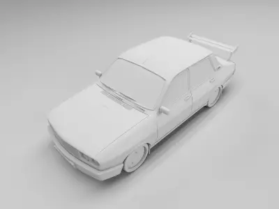 Sport Car 3D Model  Tunned Renault 12 3D model