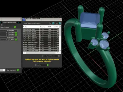 Solitarie ring pricess cut diamond 3D print model