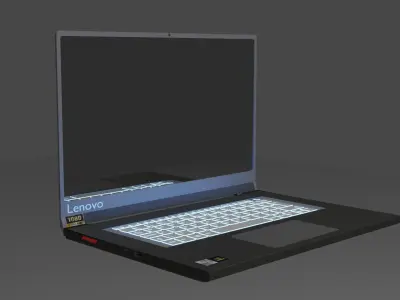 3D model laptop with mirror 3D model