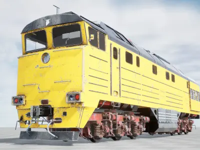 ZBL Train v1 - Unreal Engine Project Low-poly 3D model