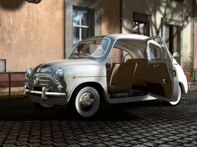 Fiat 600 1960 3D model
