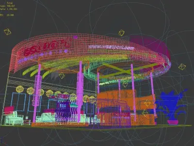 Booth - Area - 6X6-3DMAX2009-011 3D model