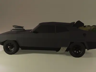 Mad Max Interceptor Car  Low-poly 3D model