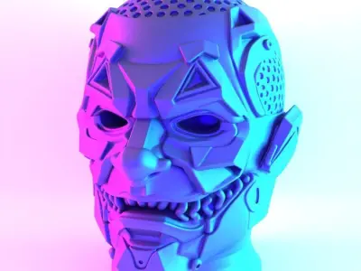 Joker Cyberpunk Bust toy 3D print model