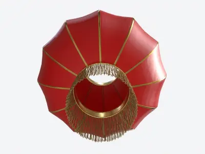 Oriental Traditional Hanging Paper Lantern 03 3D model