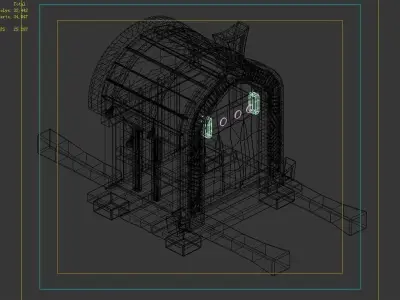 Game City - Sedan Chair 3D model