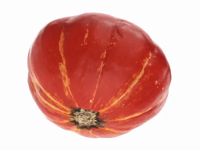 Red pumpkin Low-poly 3D model