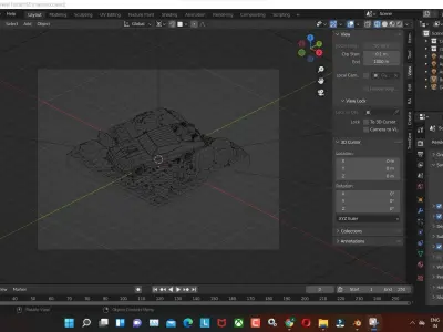 madmax low poly model render in blender Low-poly 3D model