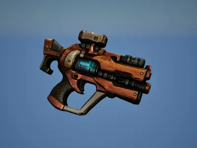 Stylized Weapons Pack v1 - Pistol - UE5 - FREE Sample Free low-poly 3D model