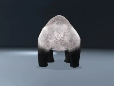 This is a low -polygonal panda Low-poly 3D model
