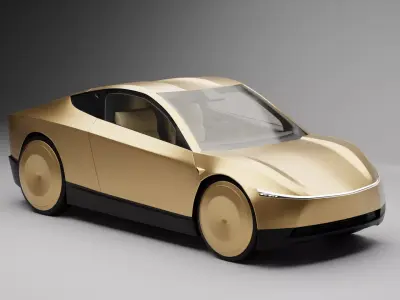 Tesla Robotaxi concept 2024 Low-poly 3D model