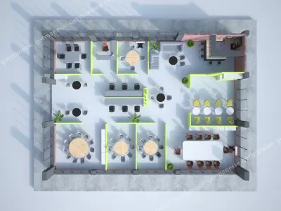 Office 3D Layout Plan 3D model