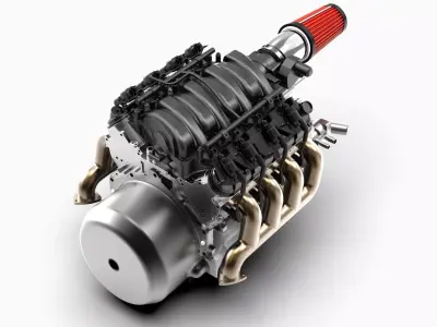 Chevy LS3 V8 Engine 3D model