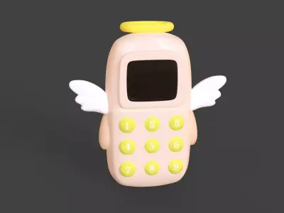 Angel Phone Toy  Low-poly 3D model