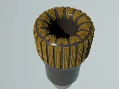 Right Core Bit Low-poly 3D model