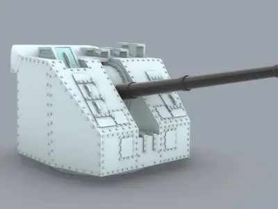 QF Mark V Low-poly 3D model