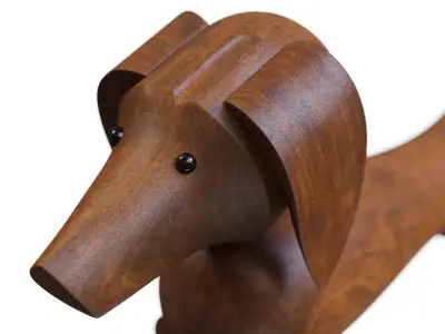 Dog figurine Kay Bojesen PBR 3D model