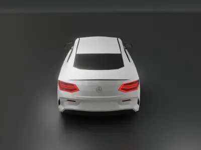 Mercedes c63 AMG coupe 2020 low poly 3D model Low-poly 3D model