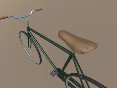 Vintage bicycle Low-poly 3D model
