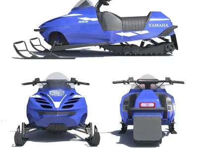 Snowmobile Yamaha SRX 100 3D model