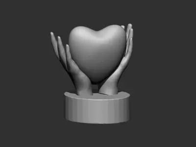 Full hands love 3D print model