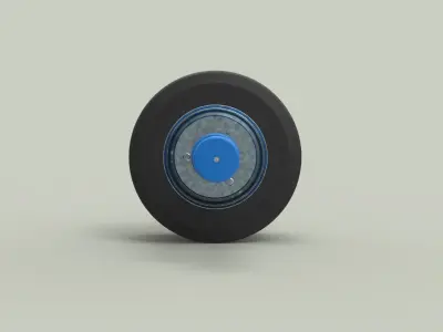 Twin-wheeled gymnastic roller 3D model