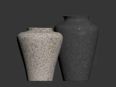 Poe Volcanic Glaze Vases 3D model
