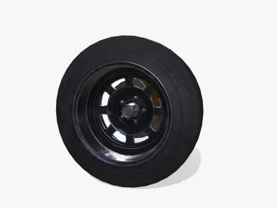 Rally wheel Good Year Low-poly 3D model