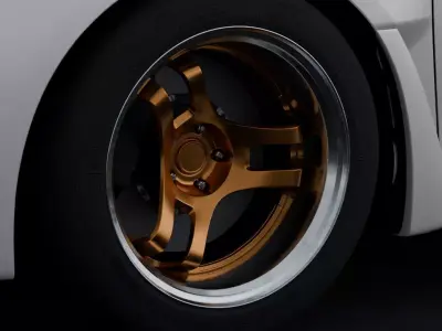 Advan Super Advan SA3R Aftermarket Wheel Low-poly 3D model