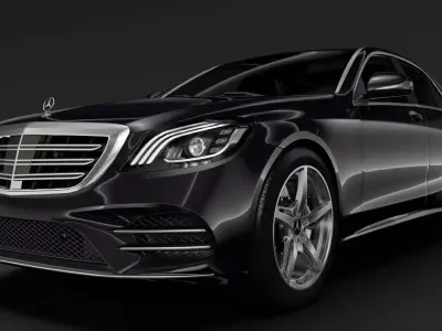 Mercedes Benz S 560 Lang 4MATIC AMG Line W222 2018 3D model