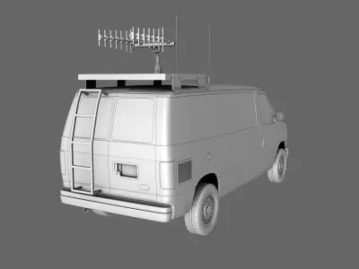 Van TV Radio 3D model