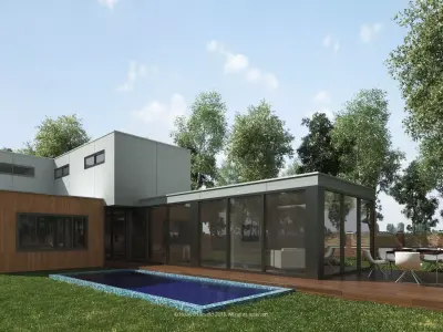 Arce Modern Residential Villa Revit Model 3D model