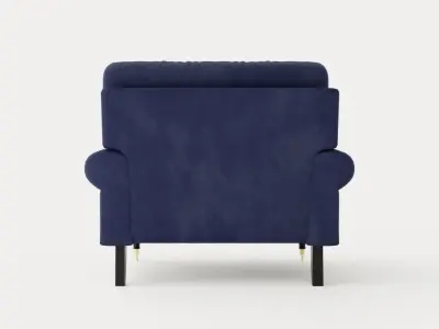 Andrew Armchair Velvet Low-poly 3D model