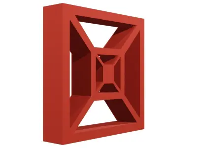 Jaali Block Web Brick 3D model