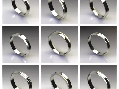 Wedding Rings full sizes Women Men 3D print   model jewellery 3D print model
