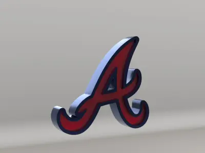MLB Atlanta Braves V2 Team Logo 3D model