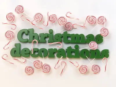 Christmas Assets Low-poly 3D model