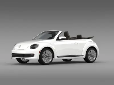 VW Beetle TDI Cabrio 2014 3D model