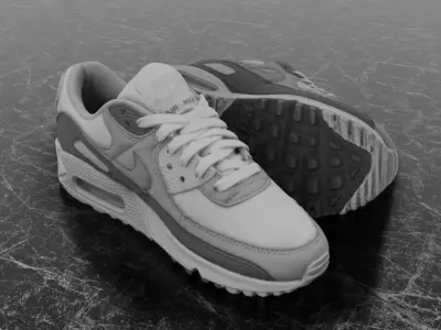 NIKE AIR MAX 3D SHOES - GREY Low-poly 3D model