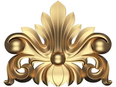 Carved Plaster Molding Decoration 016 Low-poly 3D model