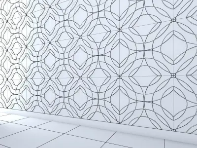 3d wallpanel geometric wallpaper Low-poly 3D model
