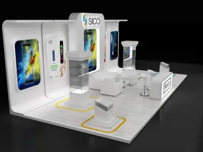  Booth Exhibition Stand a302b 3D model