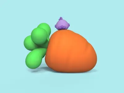 Bunny Carrot House 3D print model