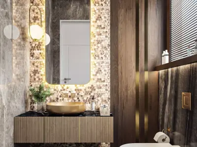 Luxury Guest Bathroom 3D model