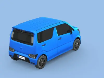 Suzuki Wagon R Stingray Hybrid 2021 Low-poly 3D model